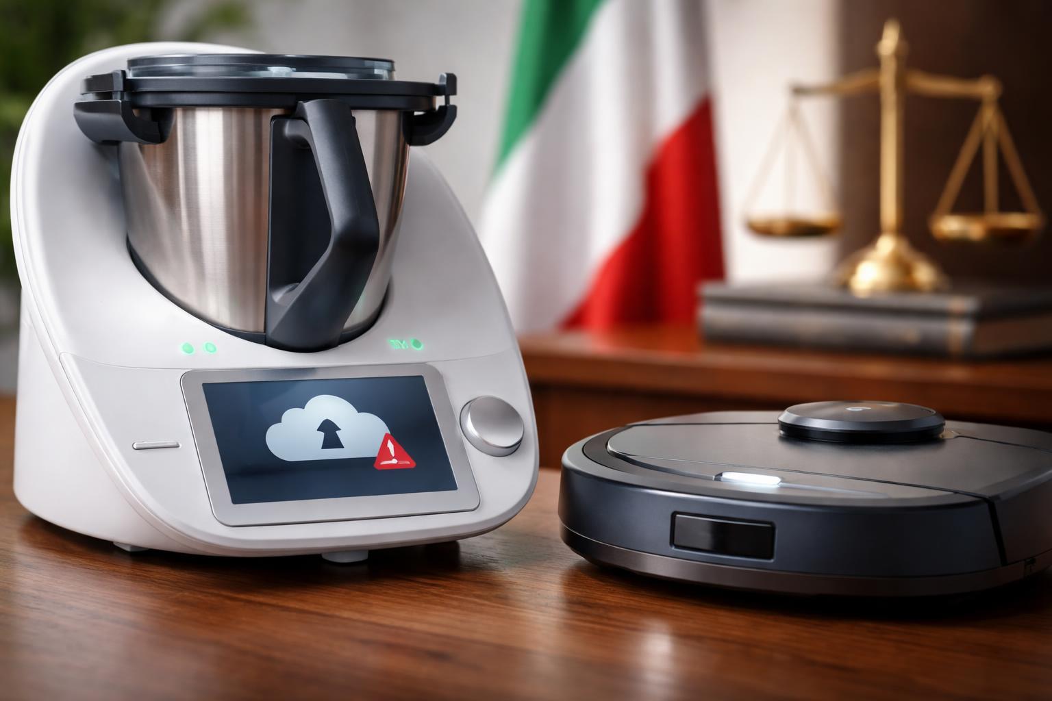 Redaktionelle Szene zum Thema „Italienische Kartellbehörde prüft Vorwerk wegen abgeschalteter Cloud-Dienste“