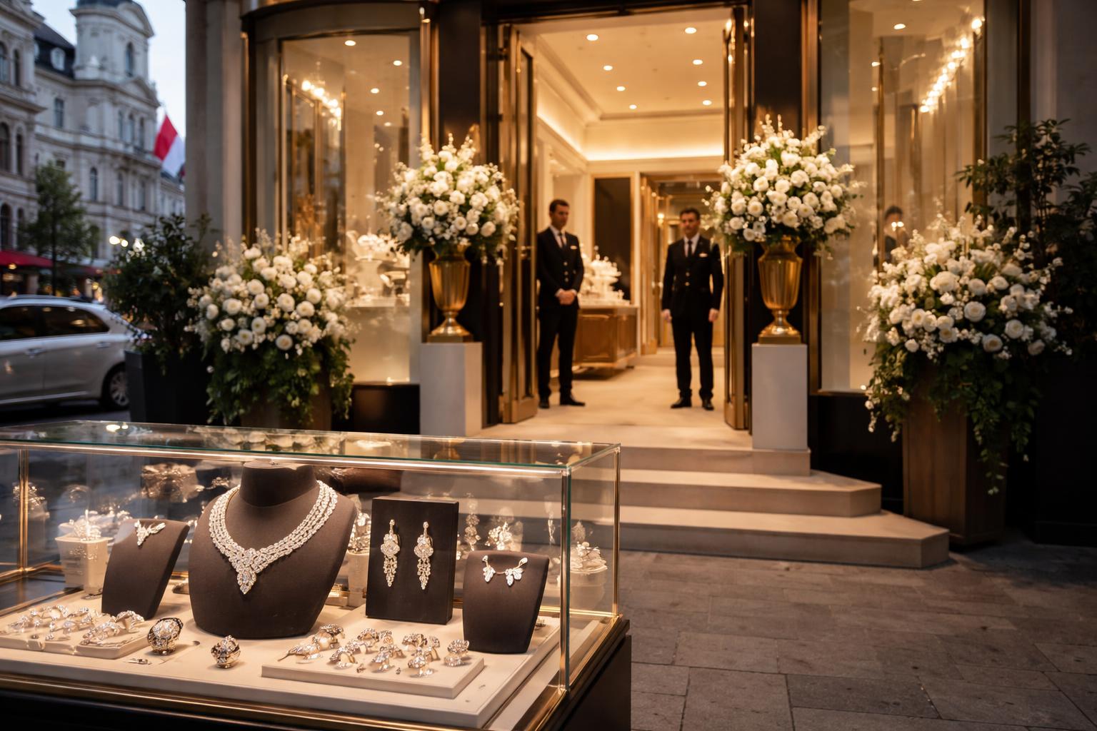 Redaktionelle Szene zum Thema „Jacob Arabo eröffnet Store in Wien und bringt Star-Glamour in die Stadt“