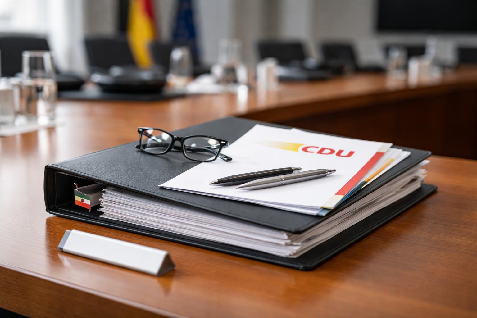 Redaktionelle Szene zum Thema „Jens Spahn gibt Fraktionsvorsitz auf“