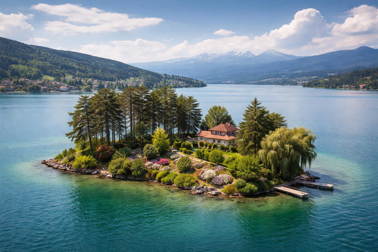 Redaktionelle Szene zum Thema „Kärnten verpasst Kauf der Schlangeninsel im Wörthersee“