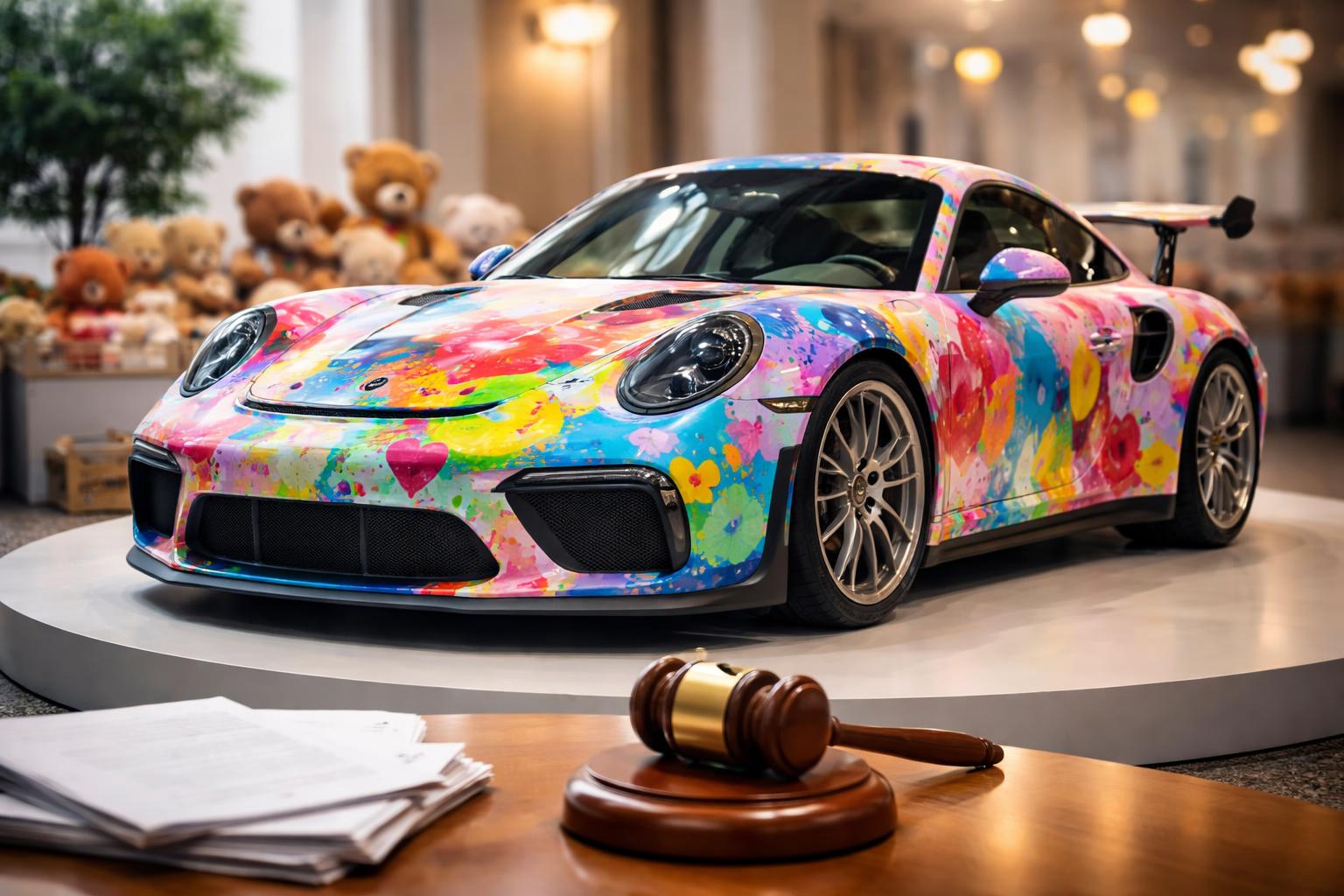 Redaktionelle Szene zum Thema „Kärntens auffälligster Porsche kommt für den guten Zweck unter den Hammer“