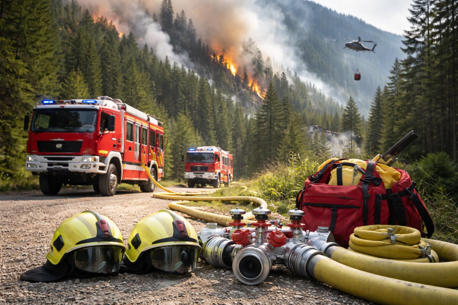 Redaktionelle Szene zum Thema „Kärntens Feuerwehren drängen nach zahlreichen Waldbränden auf mehr Mittel“
