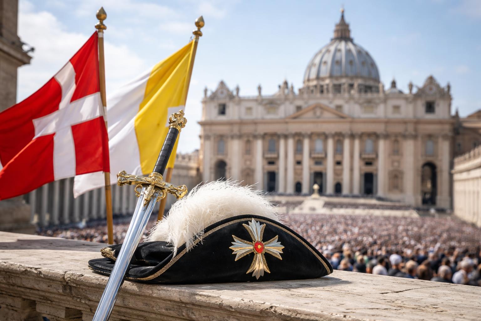 Redaktionelle Szene zum Thema „Karl Habsburg und sein Orden bei Glaubenserneuerung in Rom“