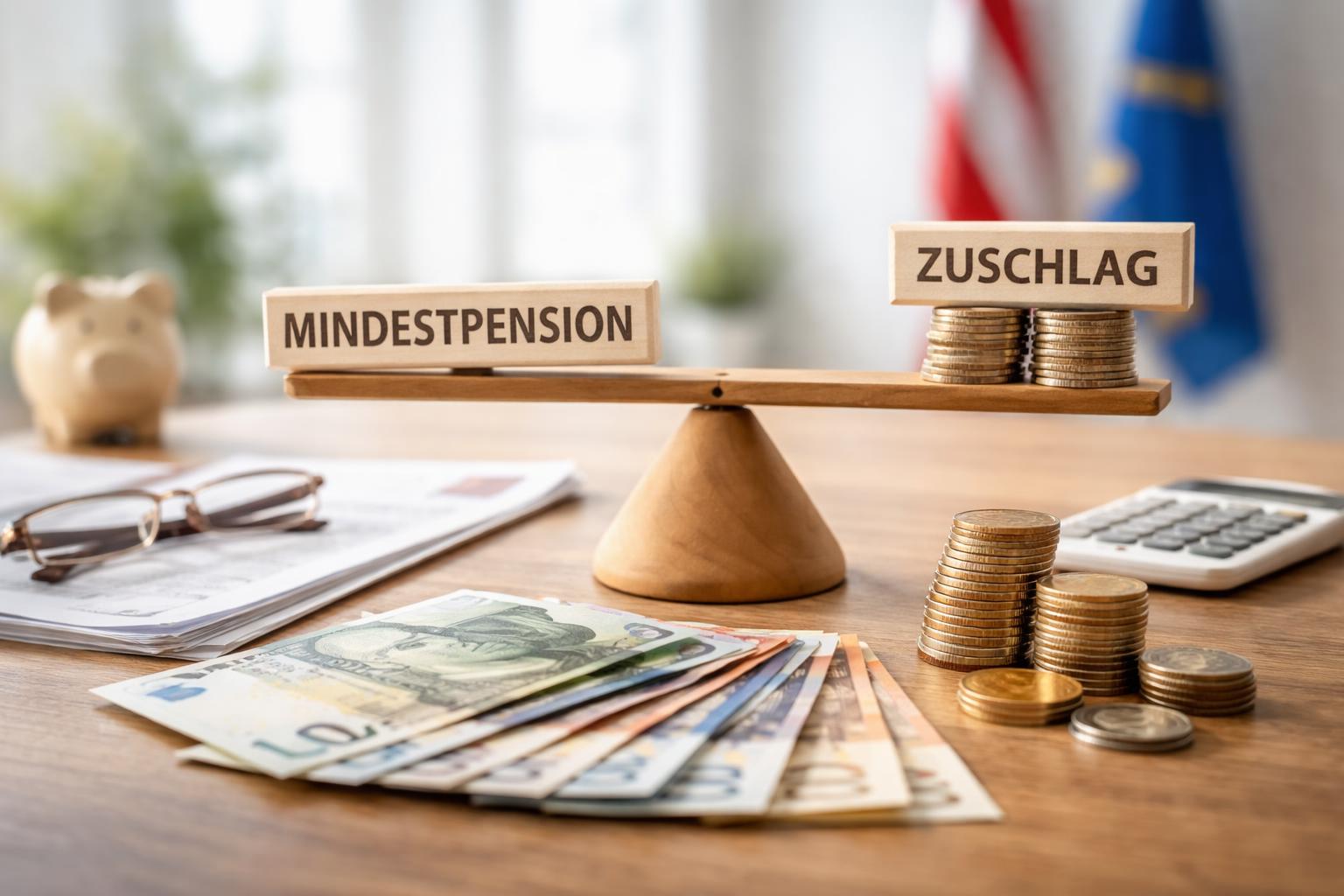 Redaktionelle Szene zum Thema „Kaufkraft bei Pensionen nur für kleine Bezüge erhalten“