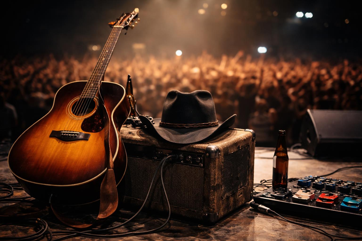 Redaktionelle Szene zum Thema „Kiefer Sutherland mit Country-Rock in Wien vor rund 500 Fans“