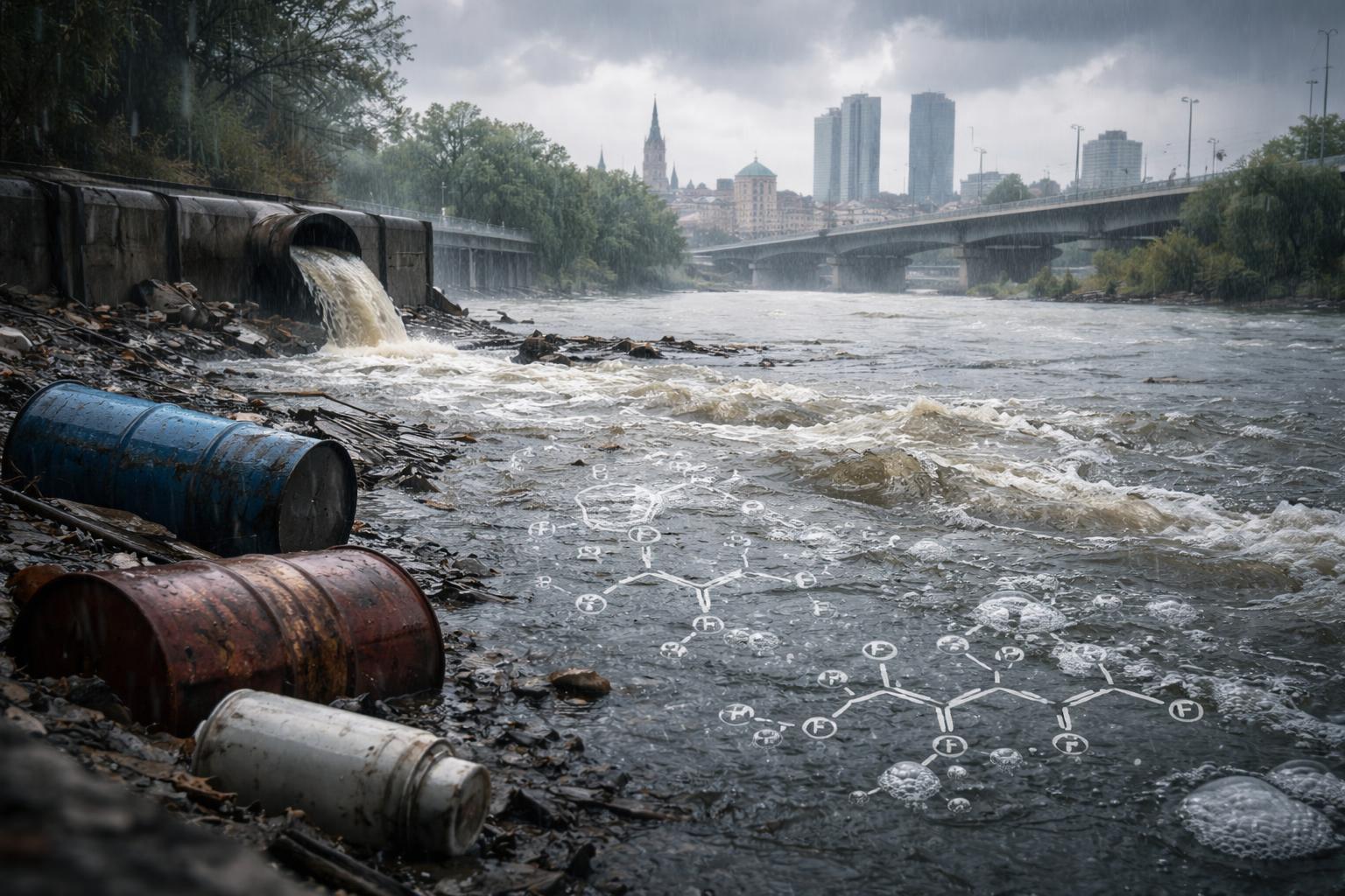 Redaktionelle Szene zum Thema „Klimawandel in Wien: „Ewigkeitschemikalien“ gelangen mit dem Regen in Flüsse“