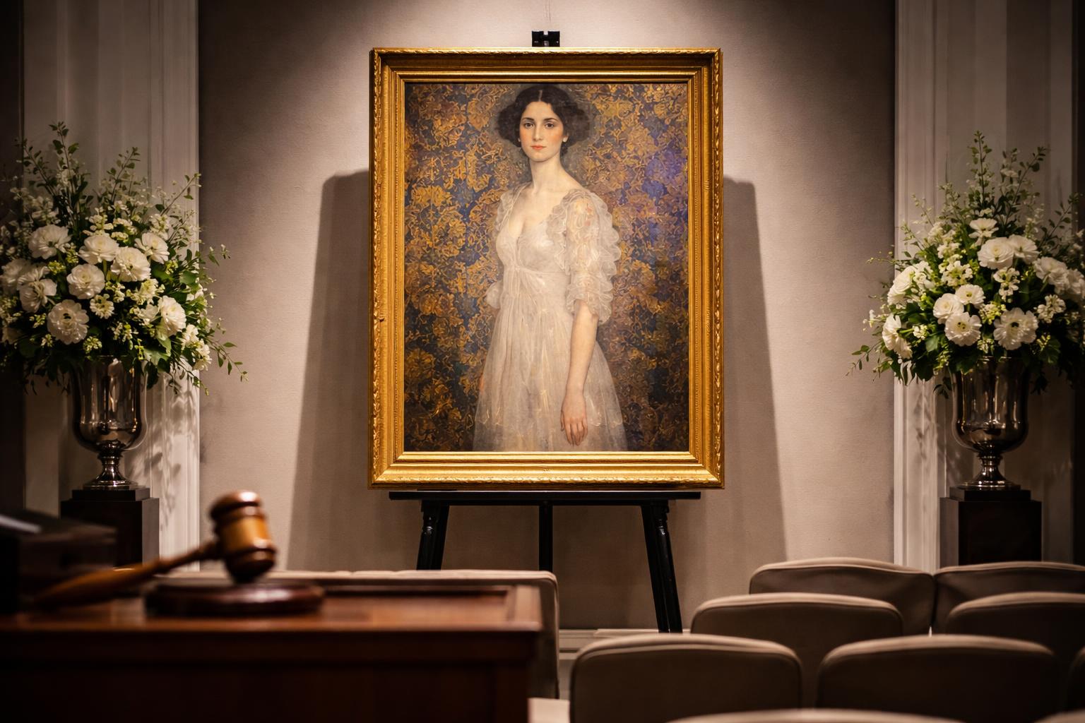 Redaktionelle Szene zum Thema „Klimts „Bildnis Gertrud Loew“ wird erneut versteigert“