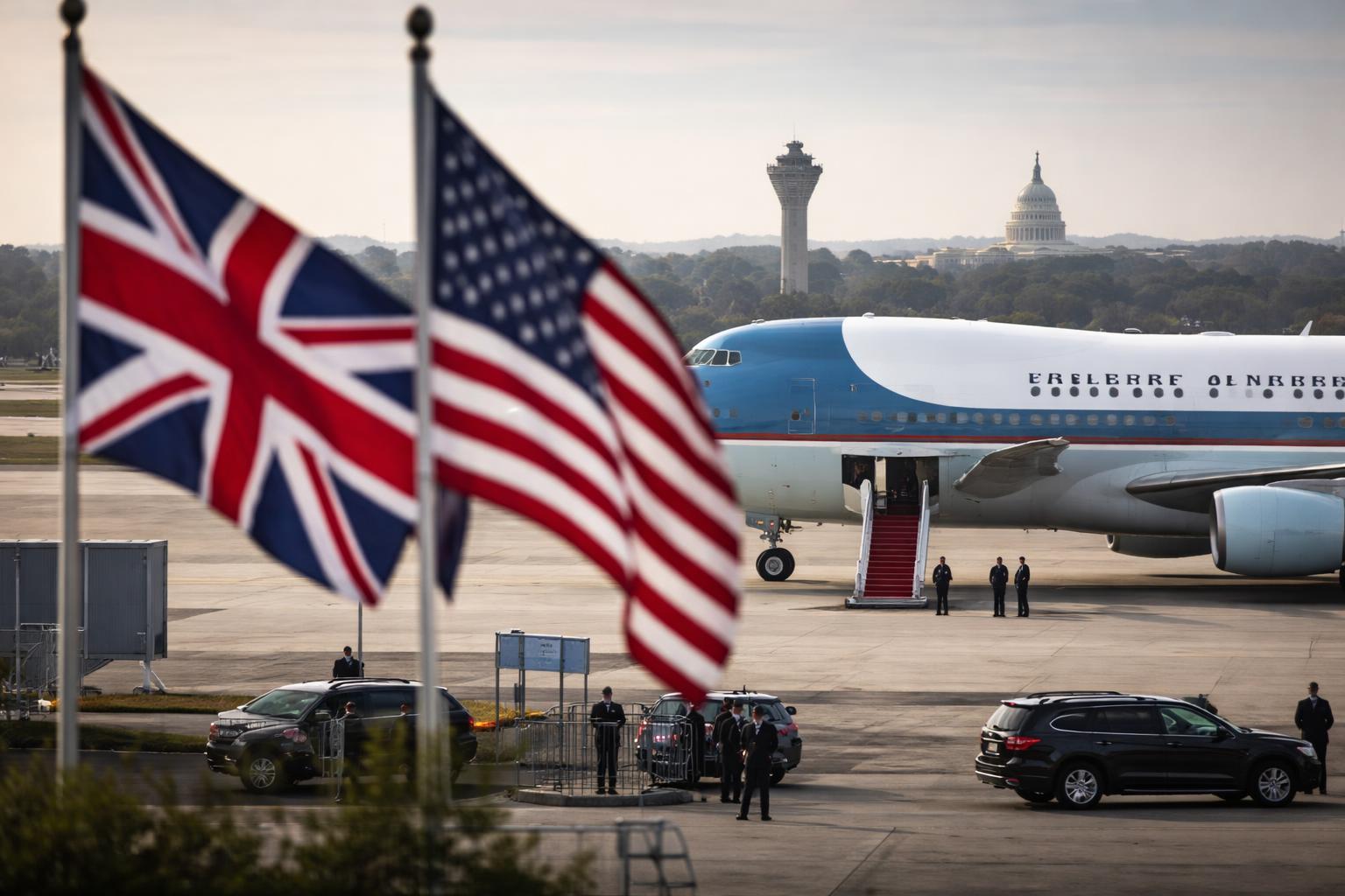 Redaktionelle Szene zum Thema „König Charles reist zu Staatsbesuch in die USA – gespannte Lage mit Trump“