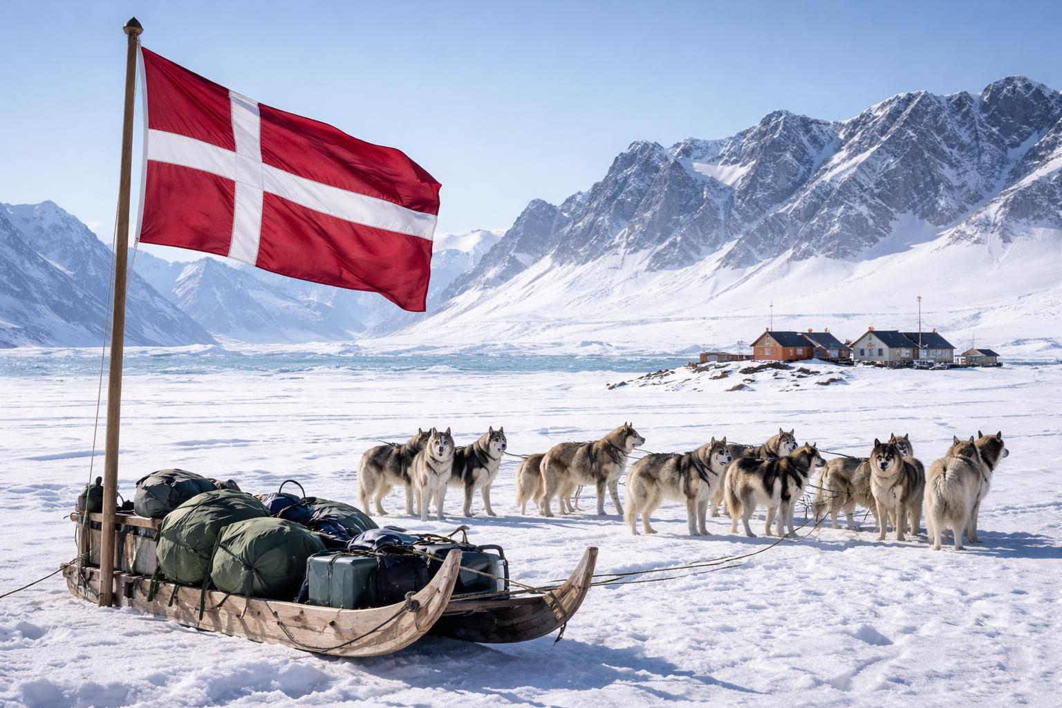 Redaktionelle Szene zum Thema „König Frederik X. besucht Sirius-Patrouille auf Grönland“