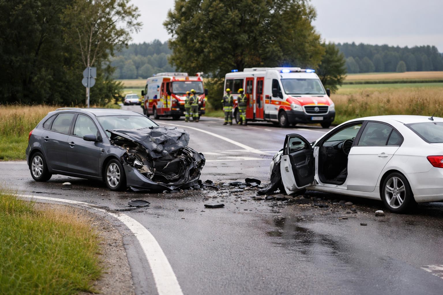 Redaktionelle Szene zum Thema „Kreuzungsunfall im Bezirk Braunau: 53-Jährige verletzt, Lenker mit 2,08 Promille“