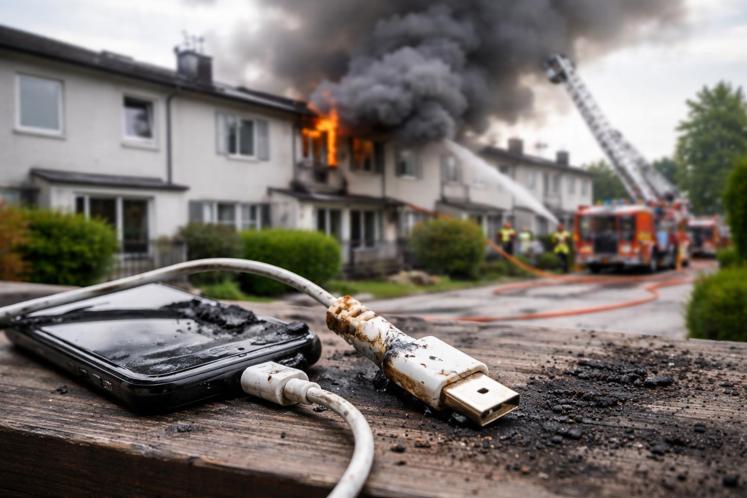 Redaktionelle Szene zum Thema „Ladekabel-Defekt löste Brand in Thaya aus“