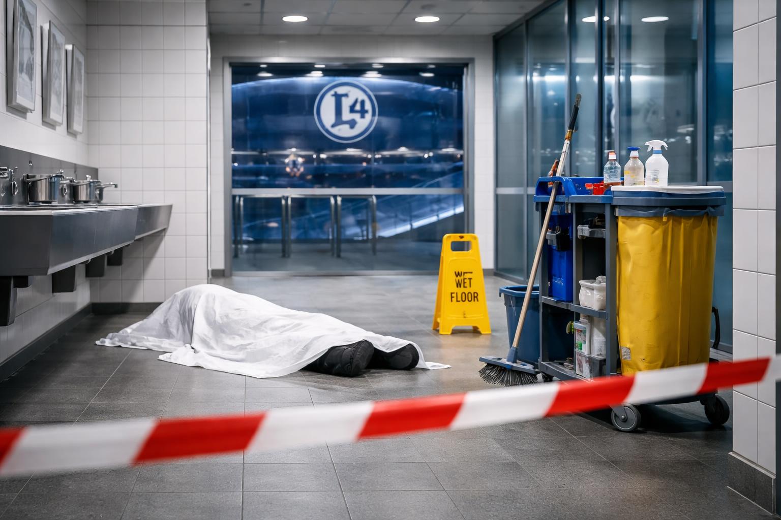 Redaktionelle Szene zum Thema „Leiche in Waschraum der Veltins-Arena gefunden“