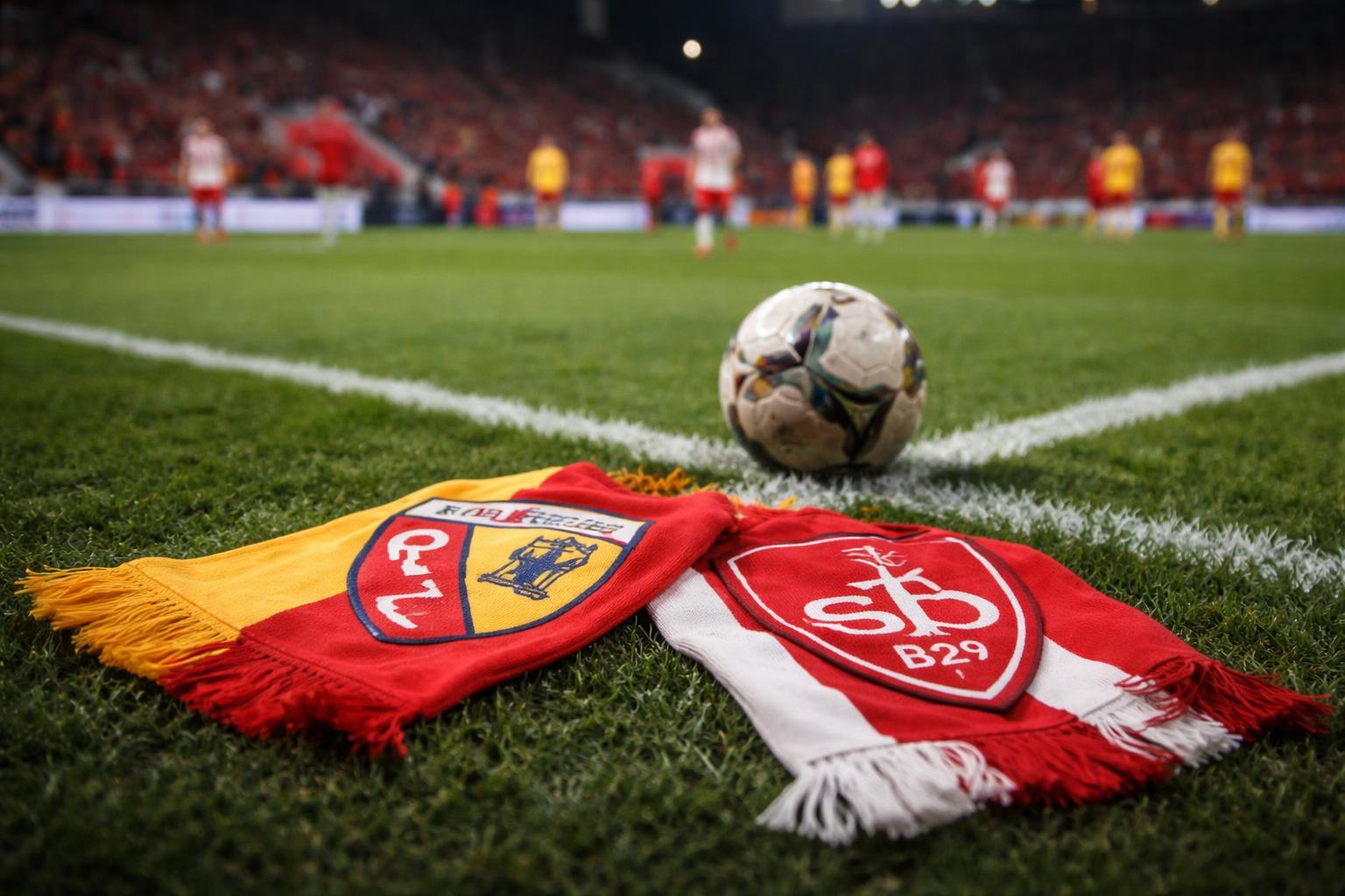 Redaktionelle Szene zum Thema „Lens verliert bei Brest Boden im französischen Titelrennen“