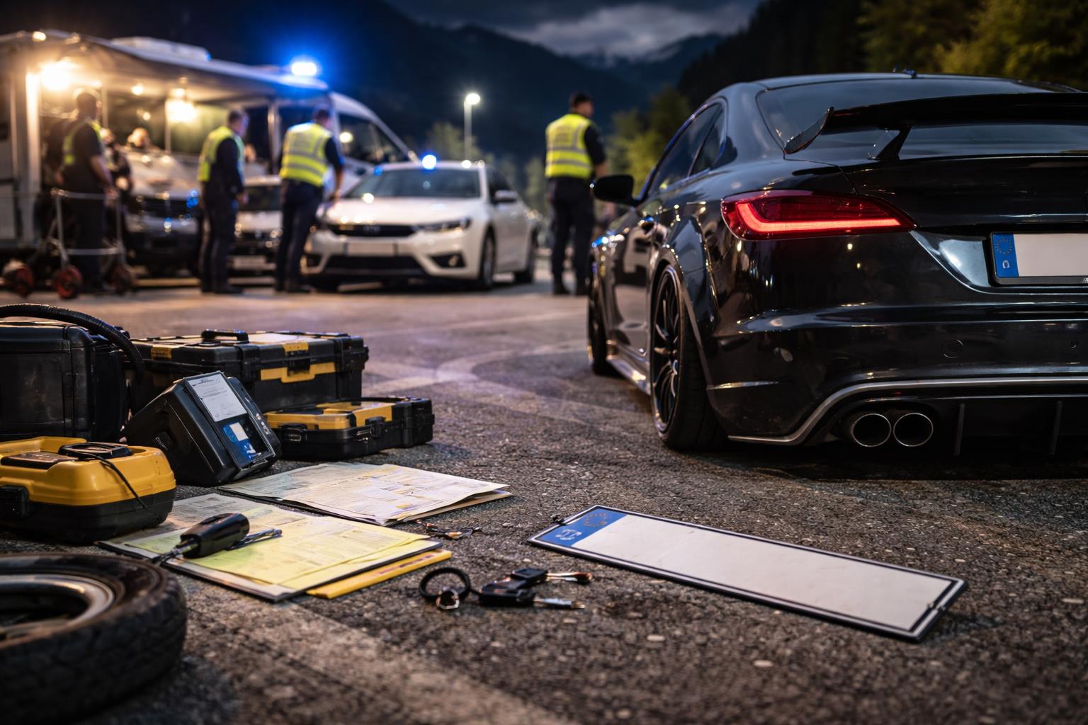 Redaktionelle Szene zum Thema „Mehr als 100 Anzeigen bei Schwerpunkt gegen getunte Autos im Großraum Innsbruck“