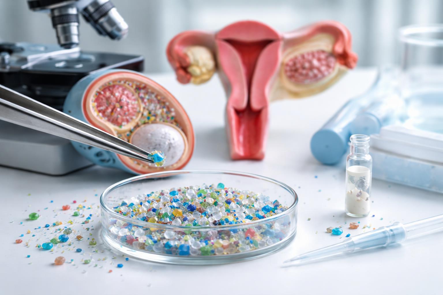 Redaktionelle Szene zum Thema „Mikroplastik und Fruchtbarkeit: Was Studien bisher zeigen“