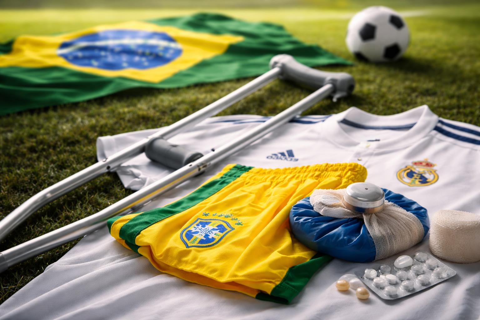 Redaktionelle Szene zum Thema „Militao verpasst Brasilien wohl ebenfalls bei der WM“