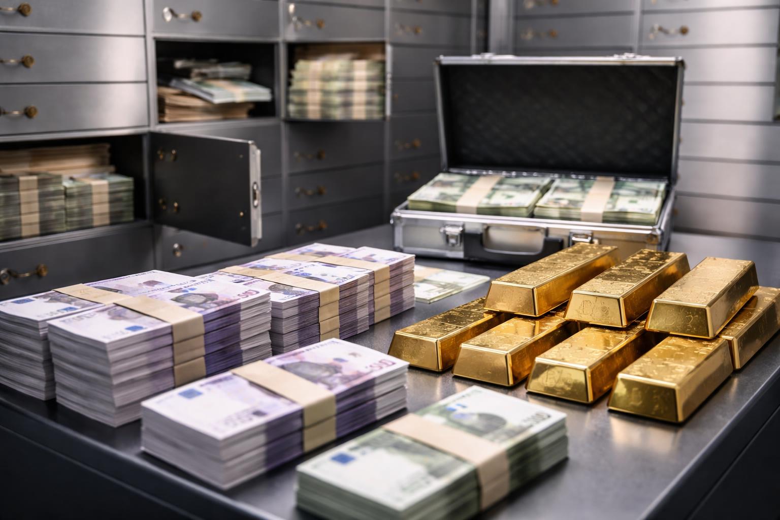 Redaktionelle Szene zum Thema „Millionen in Gold und Bargeld aus Benko-Stiftung in Liechtenstein freigelegt“