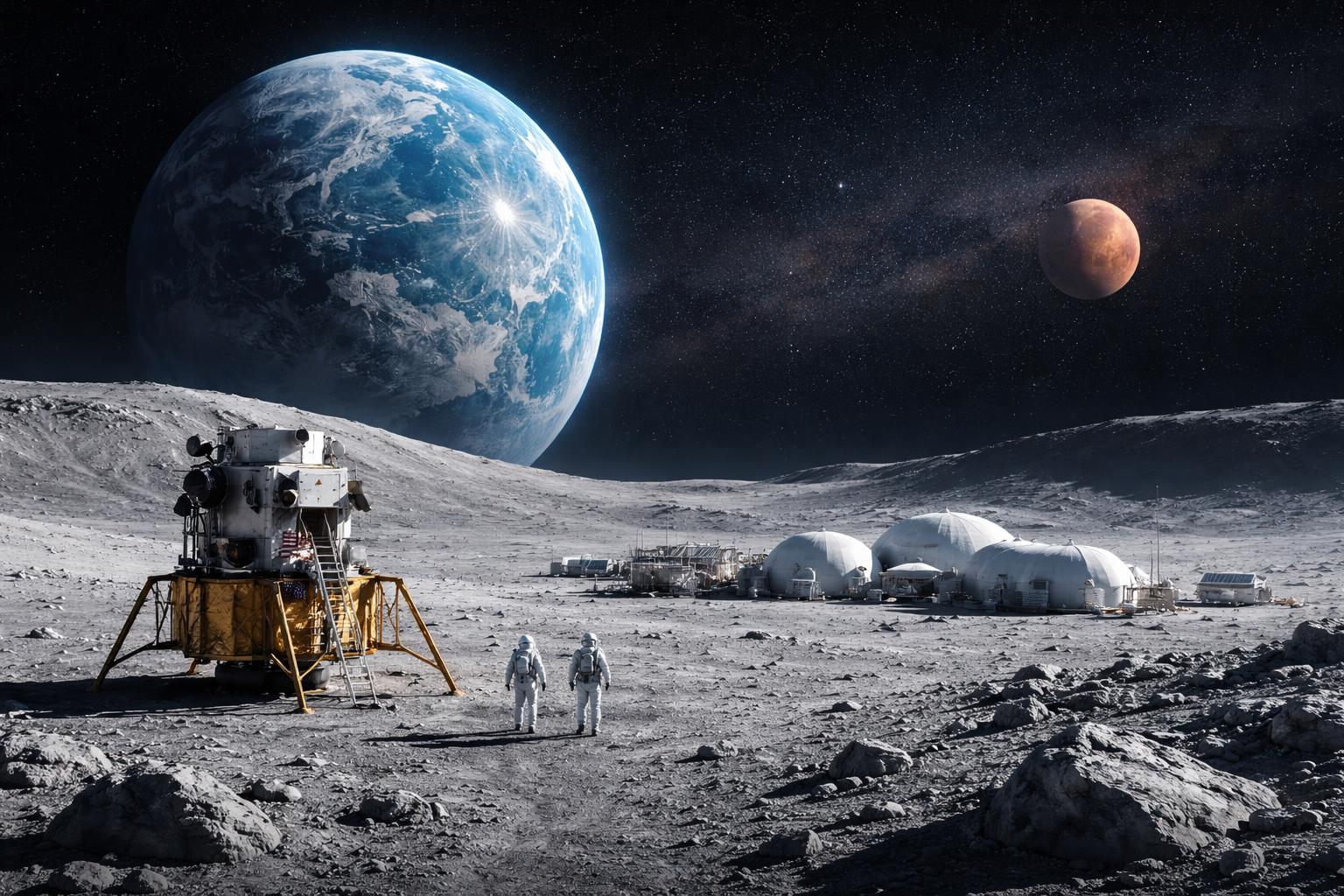 Redaktionelle Szene zum Thema „Mondfahrt als Startpunkt: Astronom Seeberger sieht den Weg zum Mars“