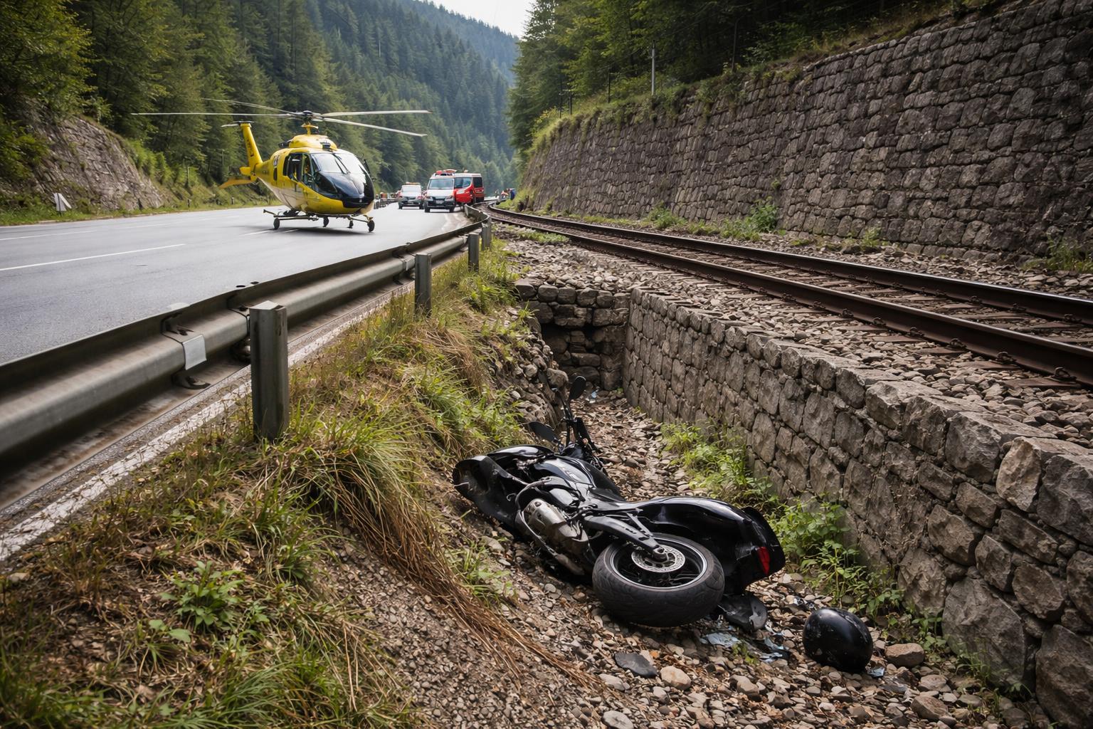 Redaktionelle Szene zum Thema „Motorradfahrer bei Admont tödlich verunglückt“