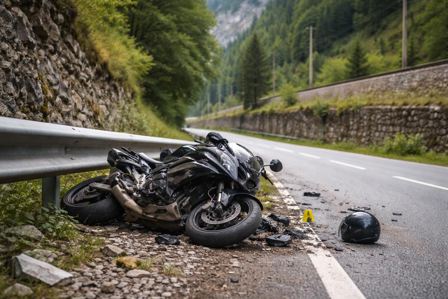 Redaktionelle Szene zum Thema „Motorradfahrer stirbt bei Unfall im Gesäuse“