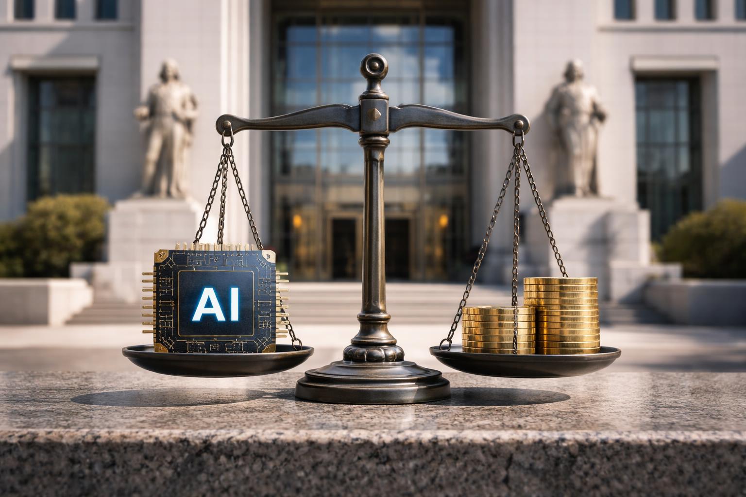 Redaktionelle Szene zum Thema „Musk und OpenAI: Prozess in Oakland könnte über die KI-Strategie des Konzerns entscheiden“