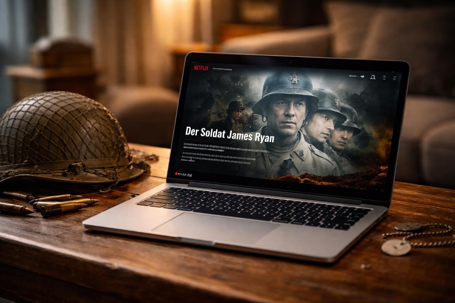 Redaktionelle Szene zum Thema „Netflix nimmt „Der Soldat James Ryan“ bald aus dem Programm“