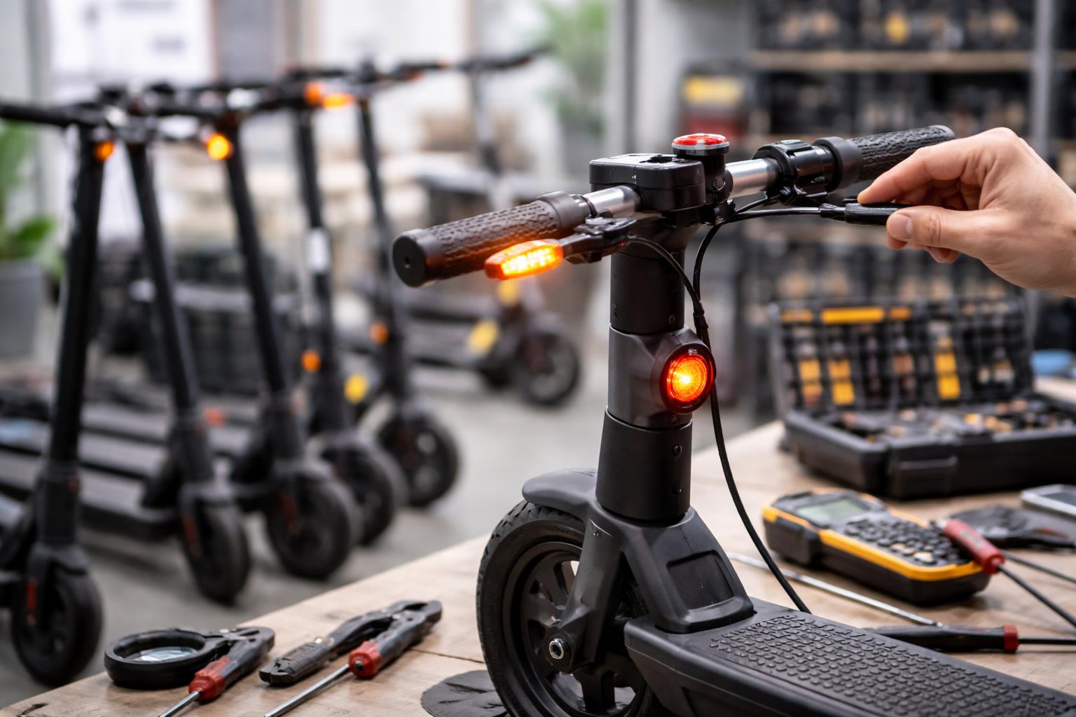 Redaktionelle Szene zum Thema „Neue E-Scooter-Regeln führen zu Nachrüstungswelle bei Händlern“