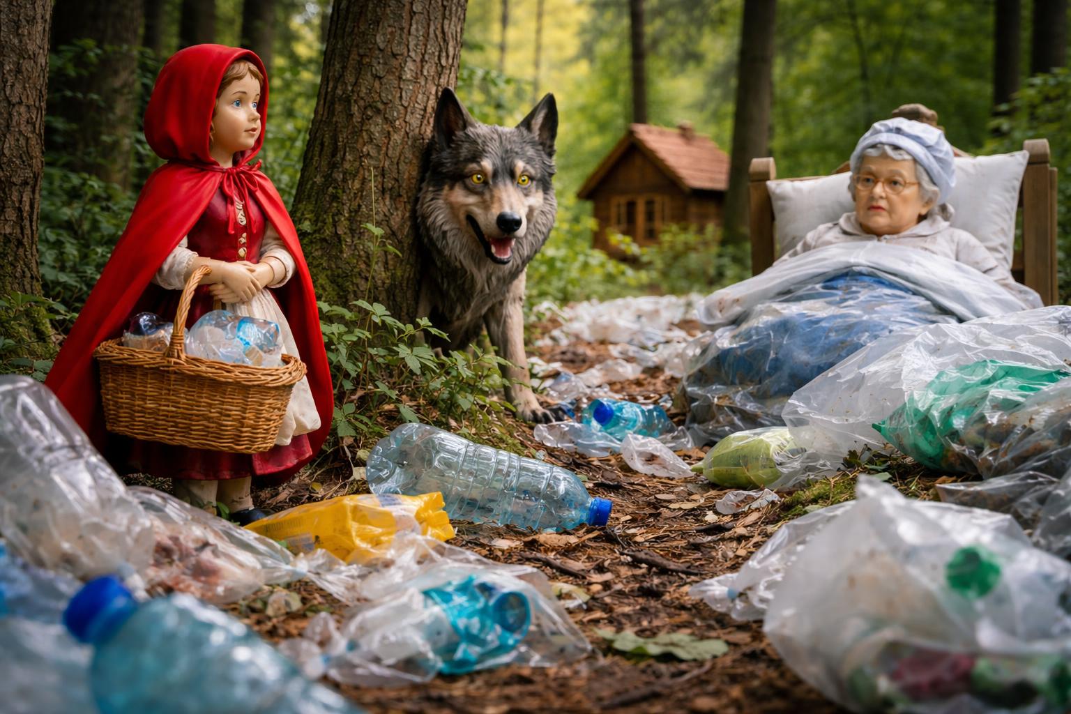 Redaktionelle Szene zum Thema „Neue Wendung für Rotkäppchen, den Wolf und die Großmutter“