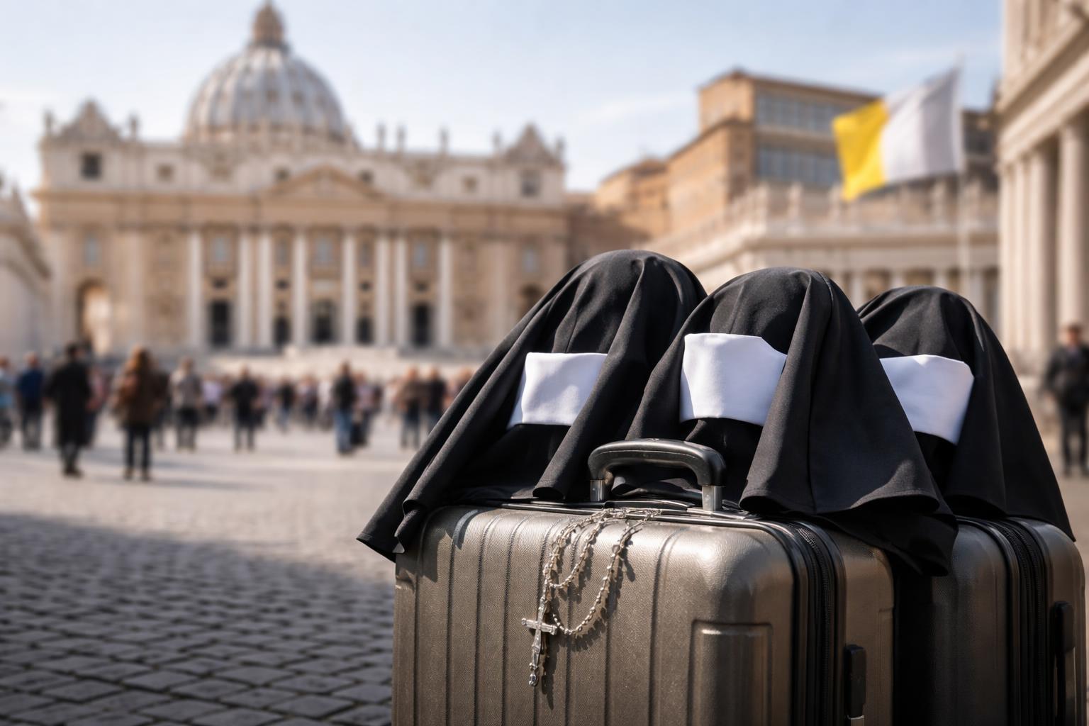 Redaktionelle Szene zum Thema „Nonnen von Goldenstein reisen doch zur Papst-Audienz nach Rom“