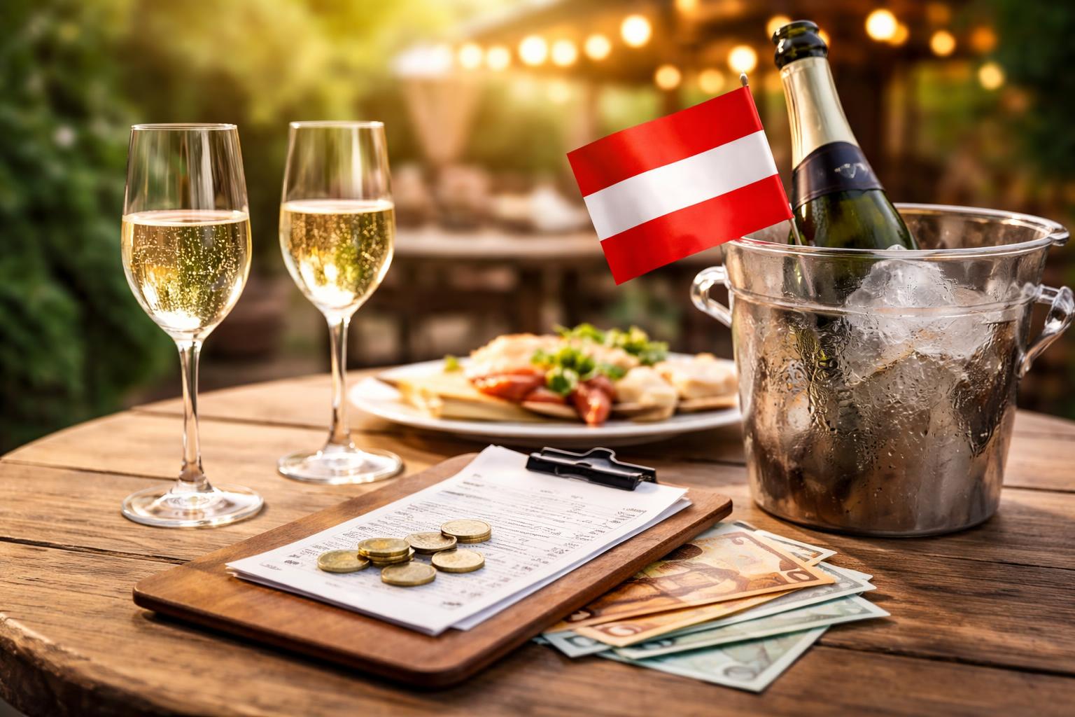 Redaktionelle Szene zum Thema „Österreich Wein bezahlt im August täglich zehn Gastro-Rechnungen“