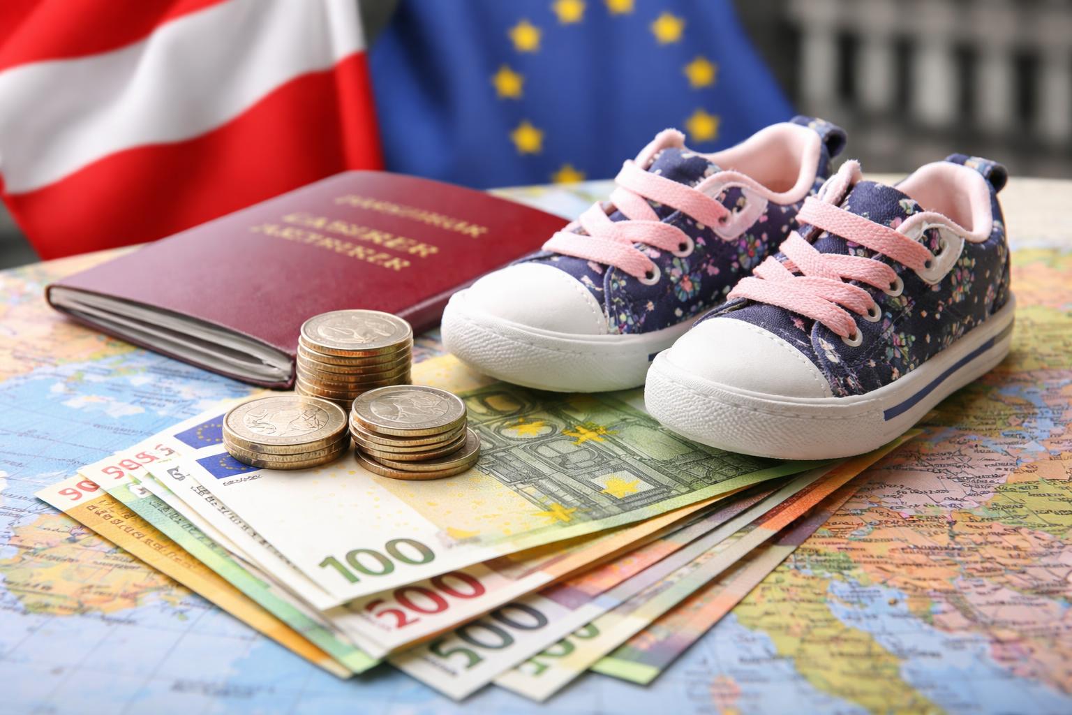 Redaktionelle Szene zum Thema „Österreich zahlt 340 Millionen Euro Familienleistungen für Kinder im Ausland“