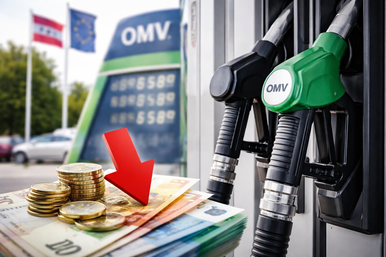 Redaktionelle Szene zum Thema „OMV lenkt ein und setzt Spritpreisbremse bei Diesel nun doch vollständig um“