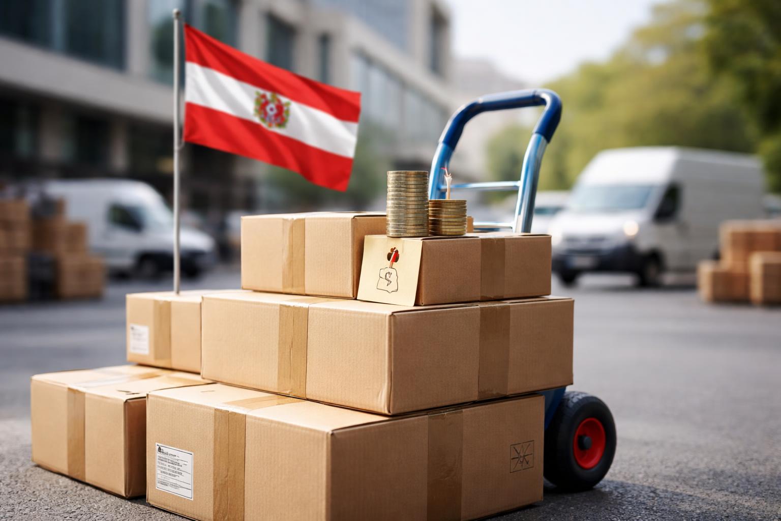 Redaktionelle Szene zum Thema „Paketabgabe in Österreich: Händler kritisieren neue Belastung“