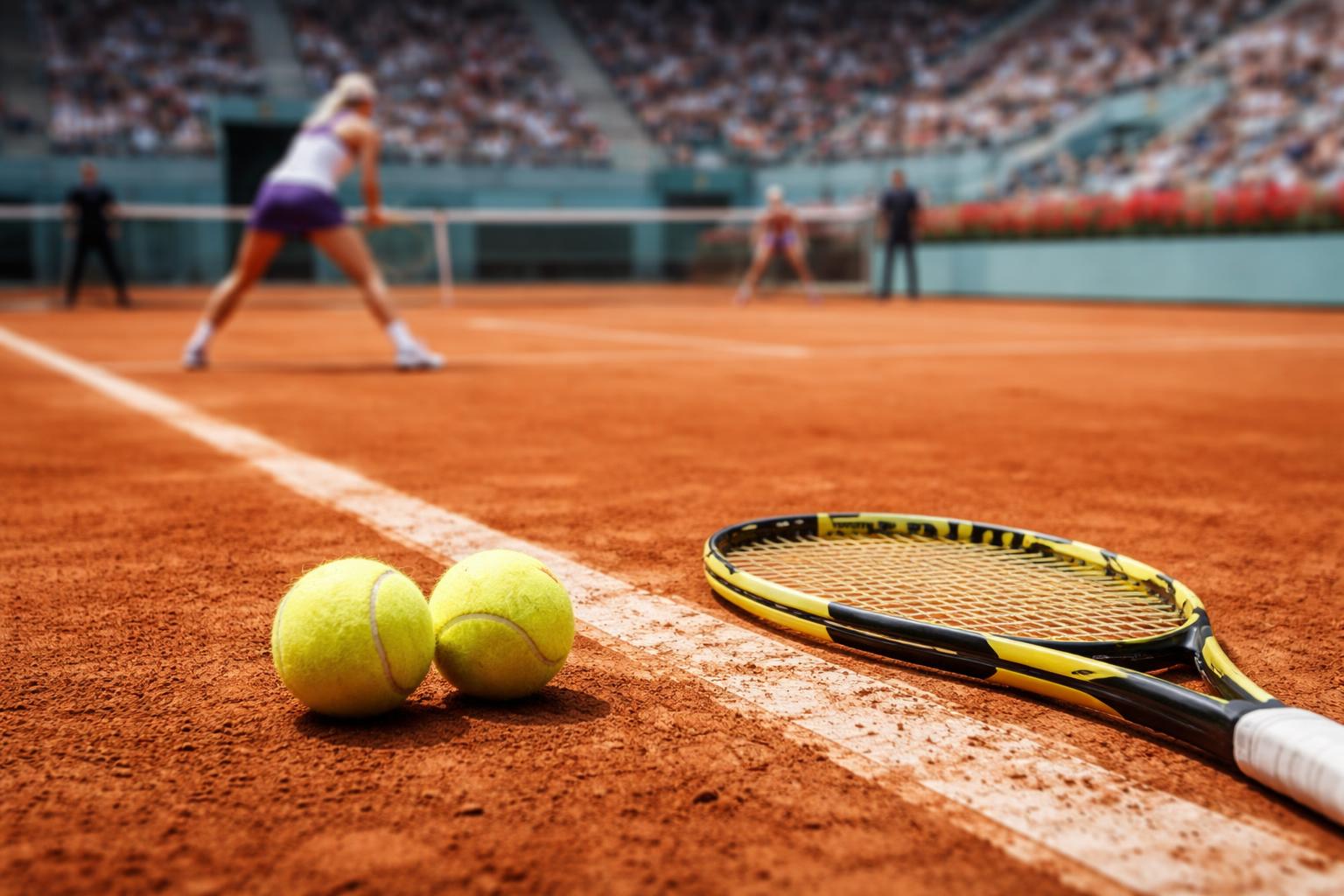 Redaktionelle Szene zum Thema „Potapova führt im Achtelfinale von Madrid gegen Rybakina mit Break“