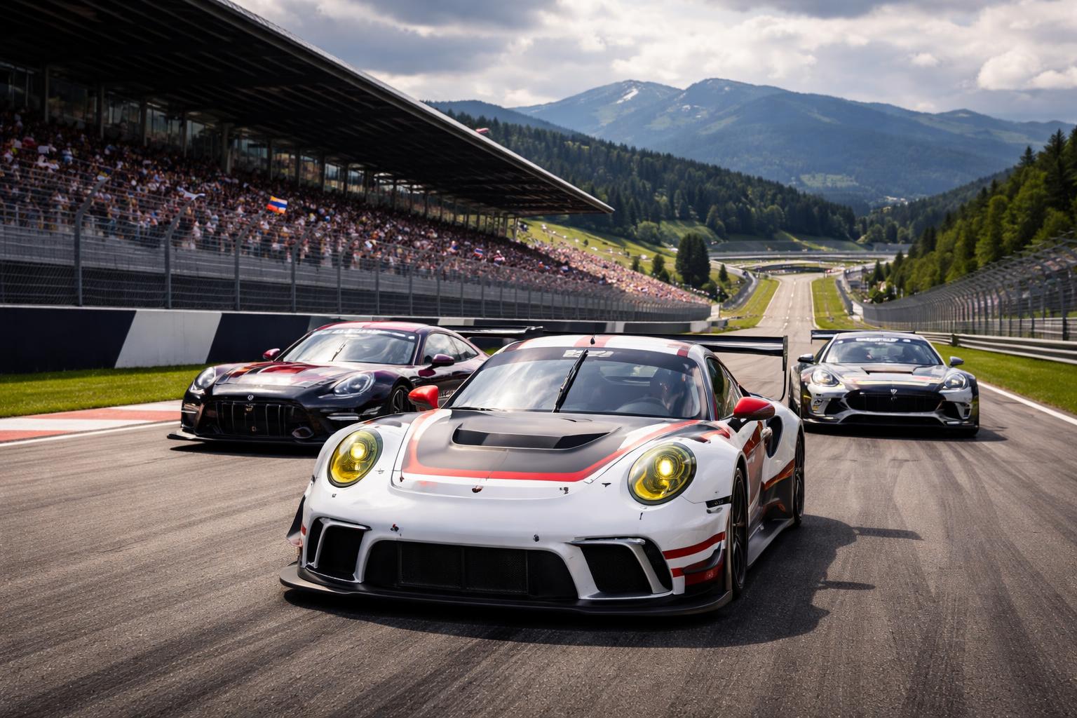 Redaktionelle Szene zum Thema „Preining gewinnt DTM-Auftakt in Spielberg vor Auer und Engel“