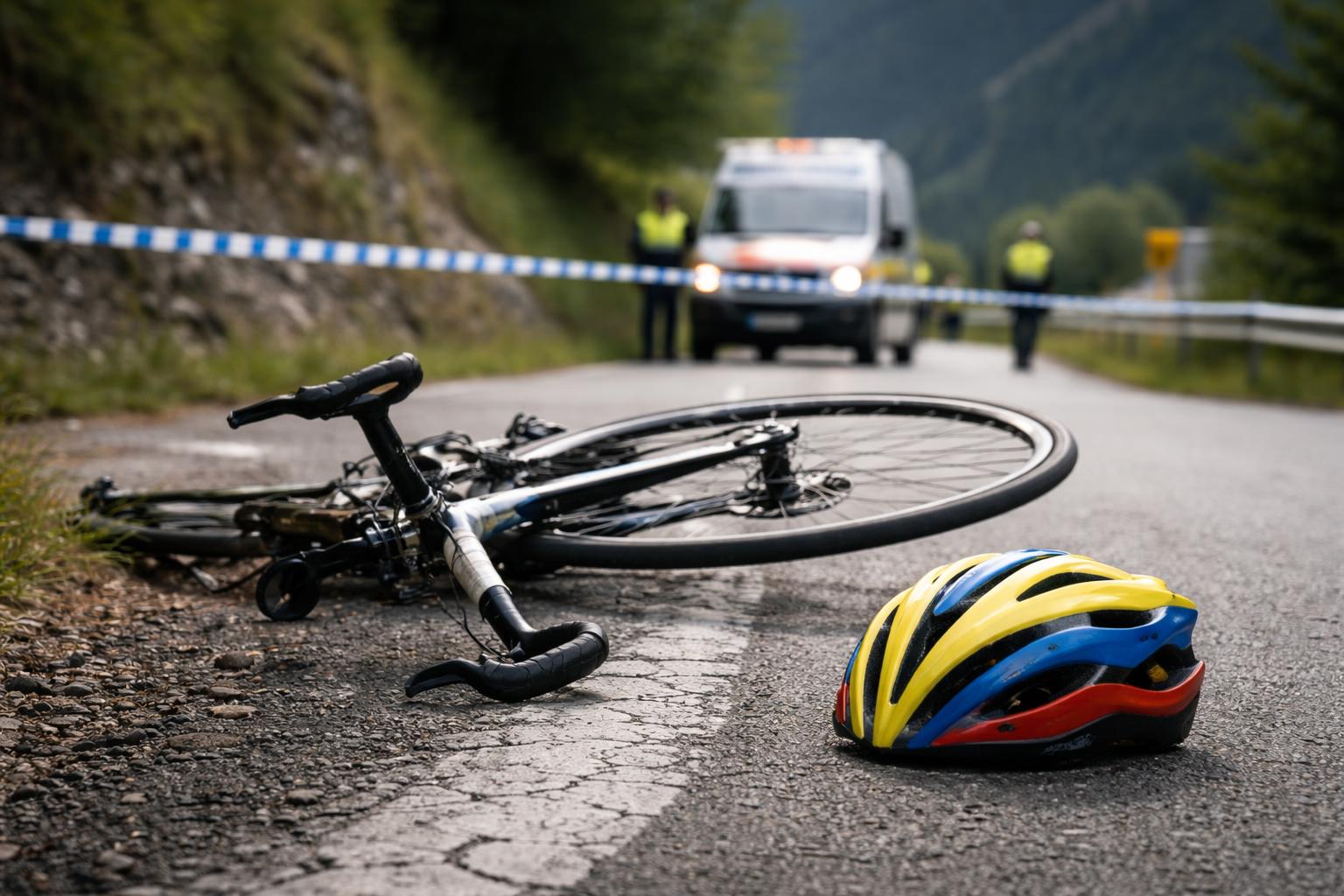 Redaktionelle Szene zum Thema „Radprofi Cristian Camilo Muñoz stirbt nach Sturz in Frankreich“
