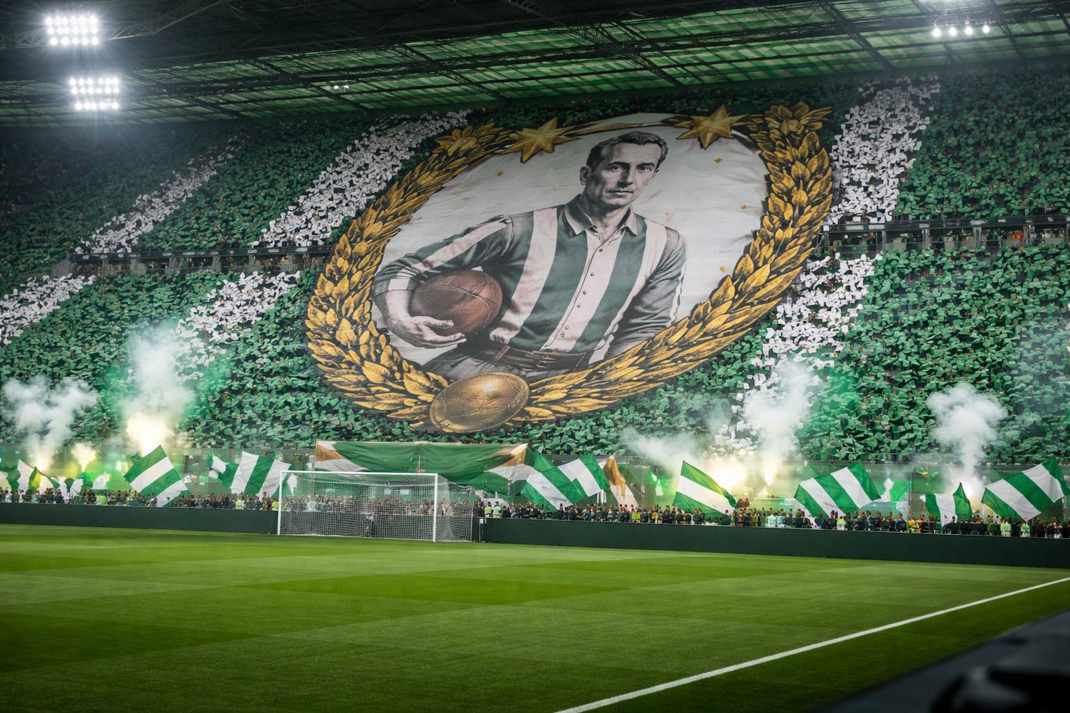 Redaktionelle Szene zum Thema „Rapid-Fans ehren Uridil mit Choreografie vor Salzburg-Spiel“