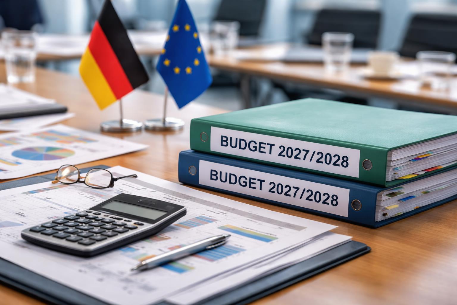 Redaktionelle Szene zum Thema „Regierung legt Eckpunkte für Doppelbudget 2027/28 fest“