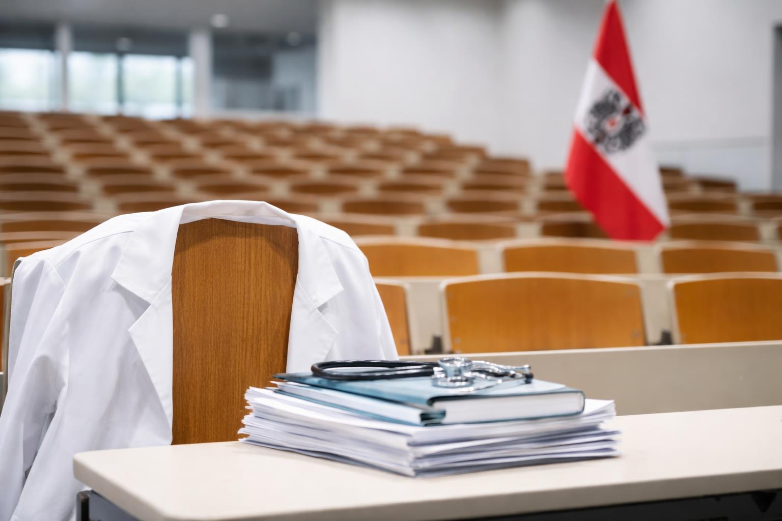 Redaktionelle Szene zum Thema „Reservierte Medizin-Studienplätze in Österreich nur teilweise besetzt“