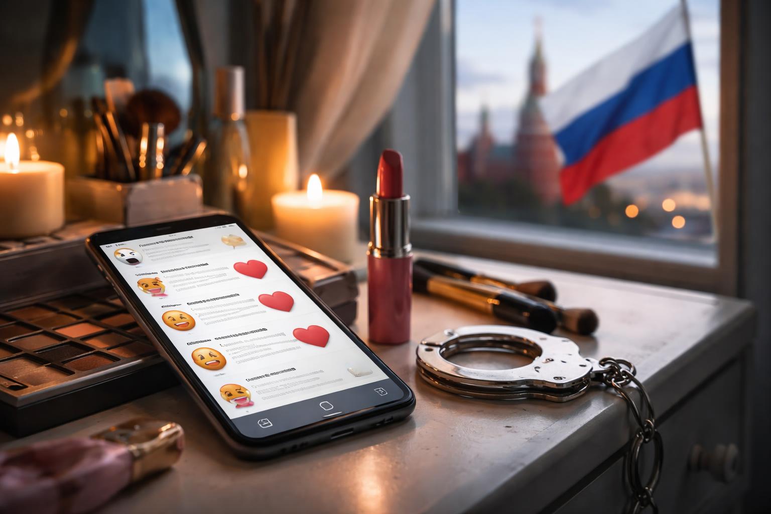 Redaktionelle Szene zum Thema „Russlands Influencerinnen wenden sich offen gegen Putin“