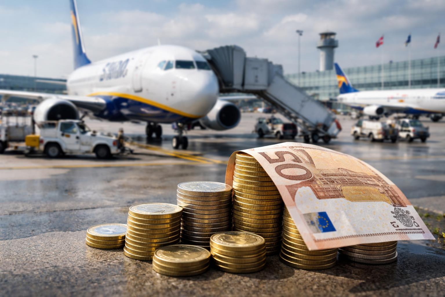 Redaktionelle Szene zum Thema „Ryanair setzt mit Drohungen gegen Abgaben Flughäfen und Staaten unter Druck“