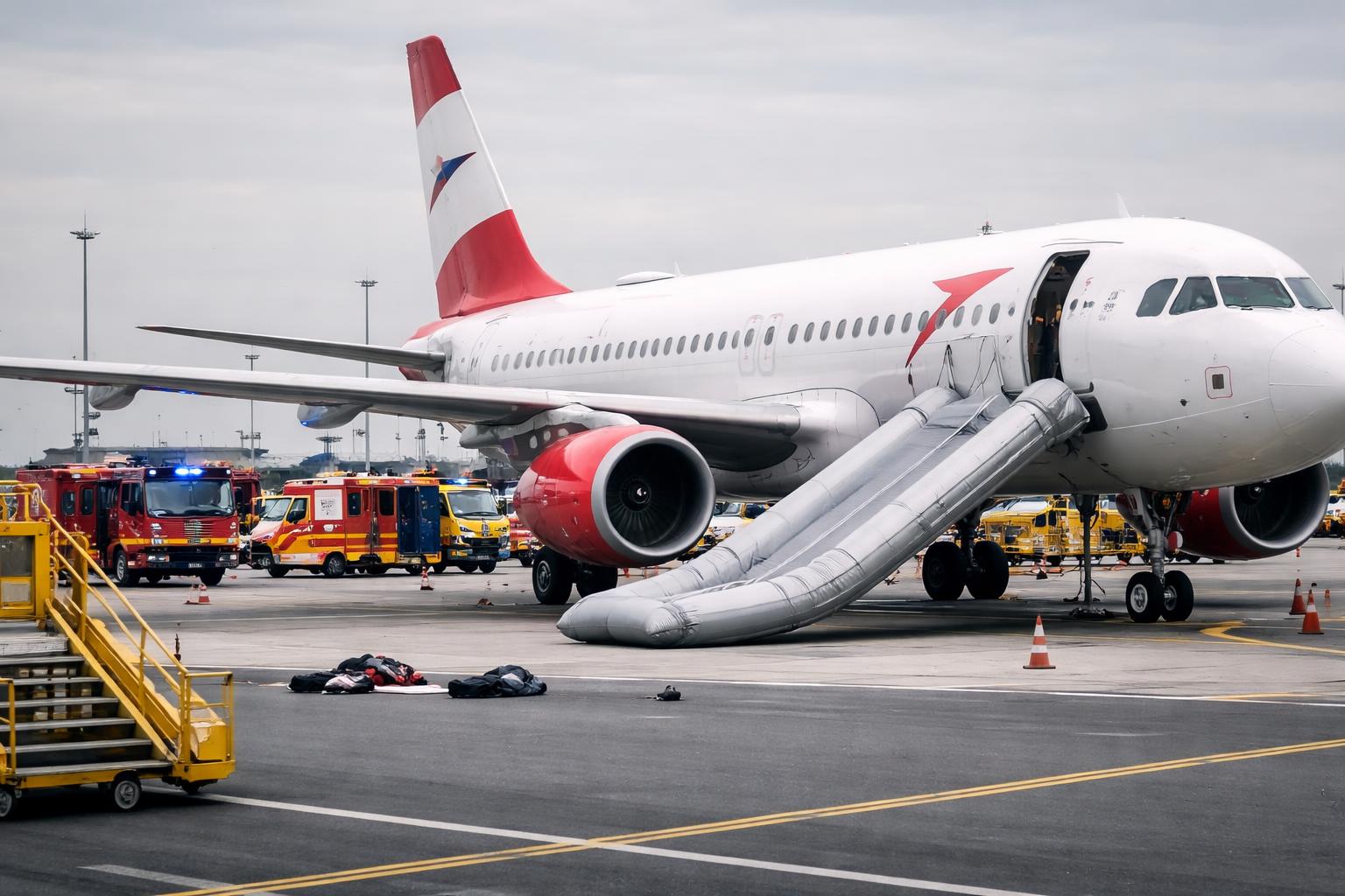 Redaktionelle Szene zum Thema „Schubhäftling sorgt in AUA-Maschine in Berlin für Randalieren und Flugverspätung“