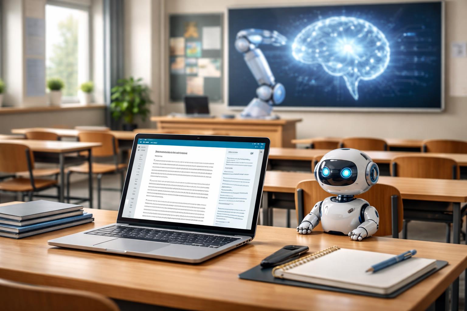 Redaktionelle Szene zum Thema „Schule im KI-Zeitalter: Wie Unterricht und Leistungsbewertung neu gedacht werden müssen“