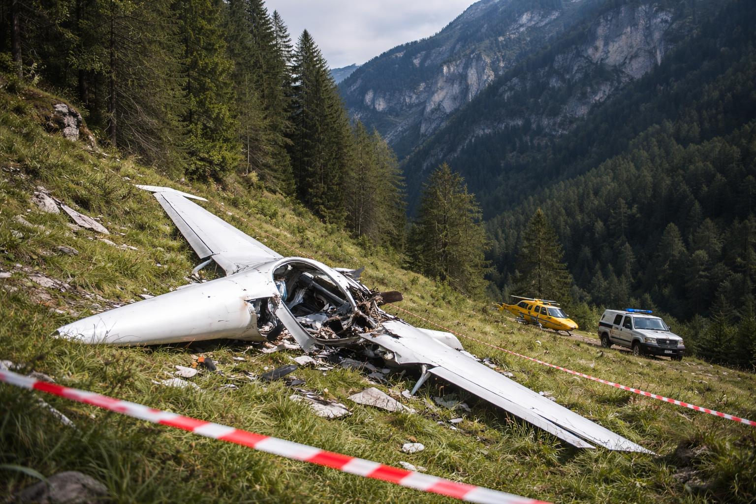Redaktionelle Szene zum Thema „Segelflugzeug im Grenzgebiet abgestürzt: Pilot tot aufgefunden“