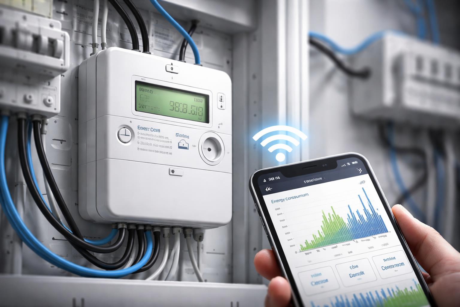 Redaktionelle Szene zum Thema „Smart Meter: Wie Verbrauchsdaten mehr über Haushalte verraten können“