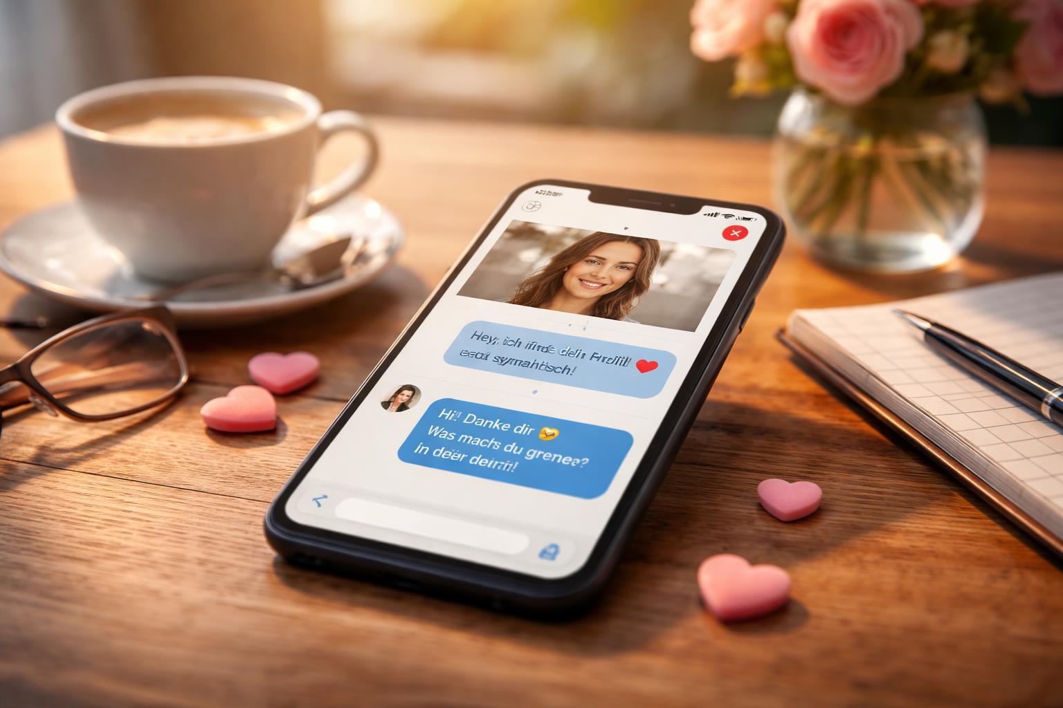 Redaktionelle Szene zum Thema „So gelingt der erste Kontakt beim Dating“