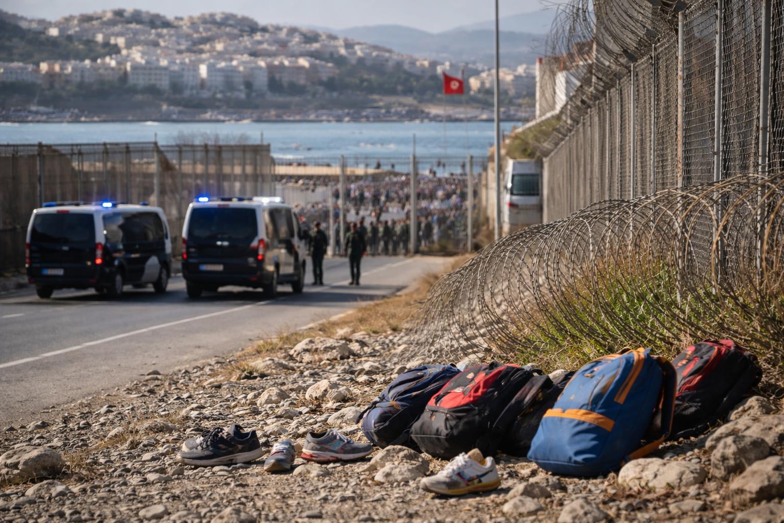 Redaktionelle Szene zum Thema „Sorge in Ceuta vor möglicher Massenbewegung am 15. August“