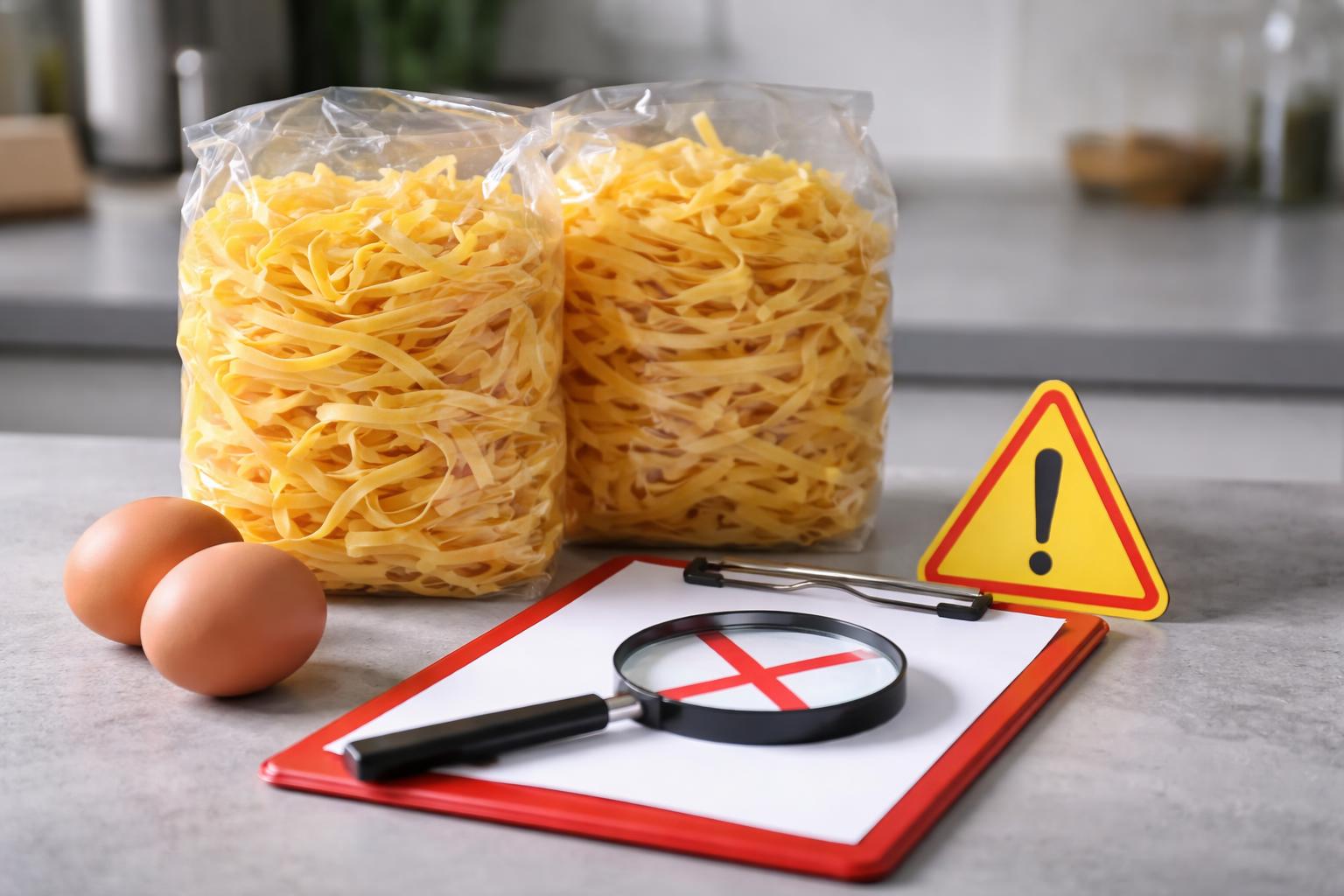Redaktionelle Szene zum Thema „Spar ruft Tagliatelle mit Ei der Eigenmarke S-BUDGET zurück“