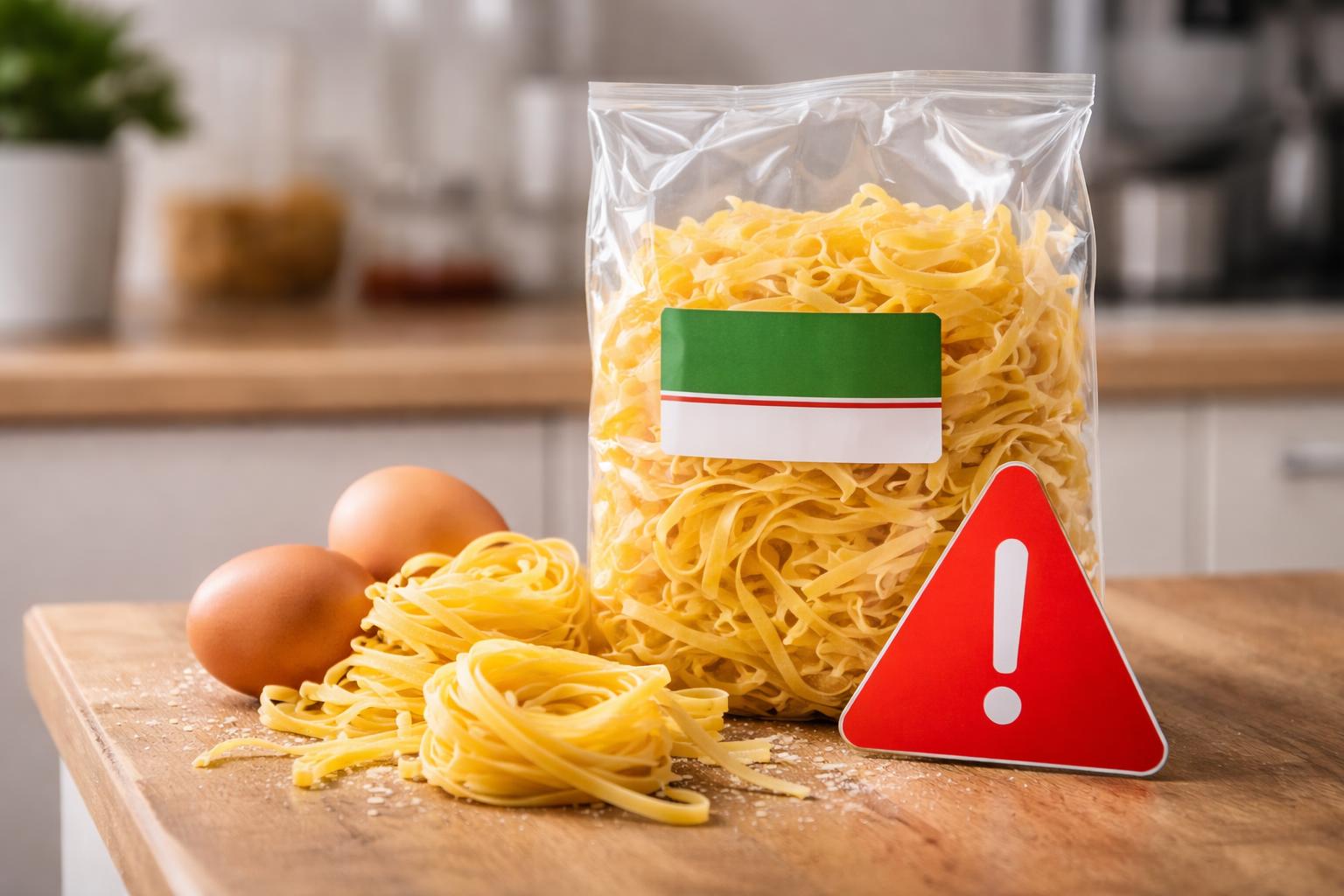 Redaktionelle Szene zum Thema „Spar ruft Tagliatelle mit Ei der Eigenmarke S-BUDGET zurück“