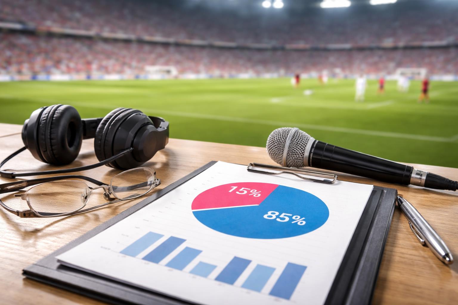 Redaktionelle Szene zum Thema „Studie sieht 15 Prozent Frauenanteil in der Sportberichterstattung“